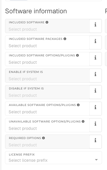 Software information