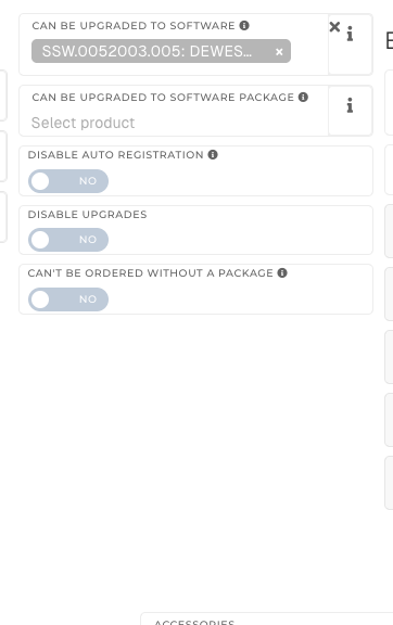 Software upgrade settings
