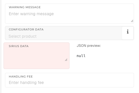Other information: warning and system data